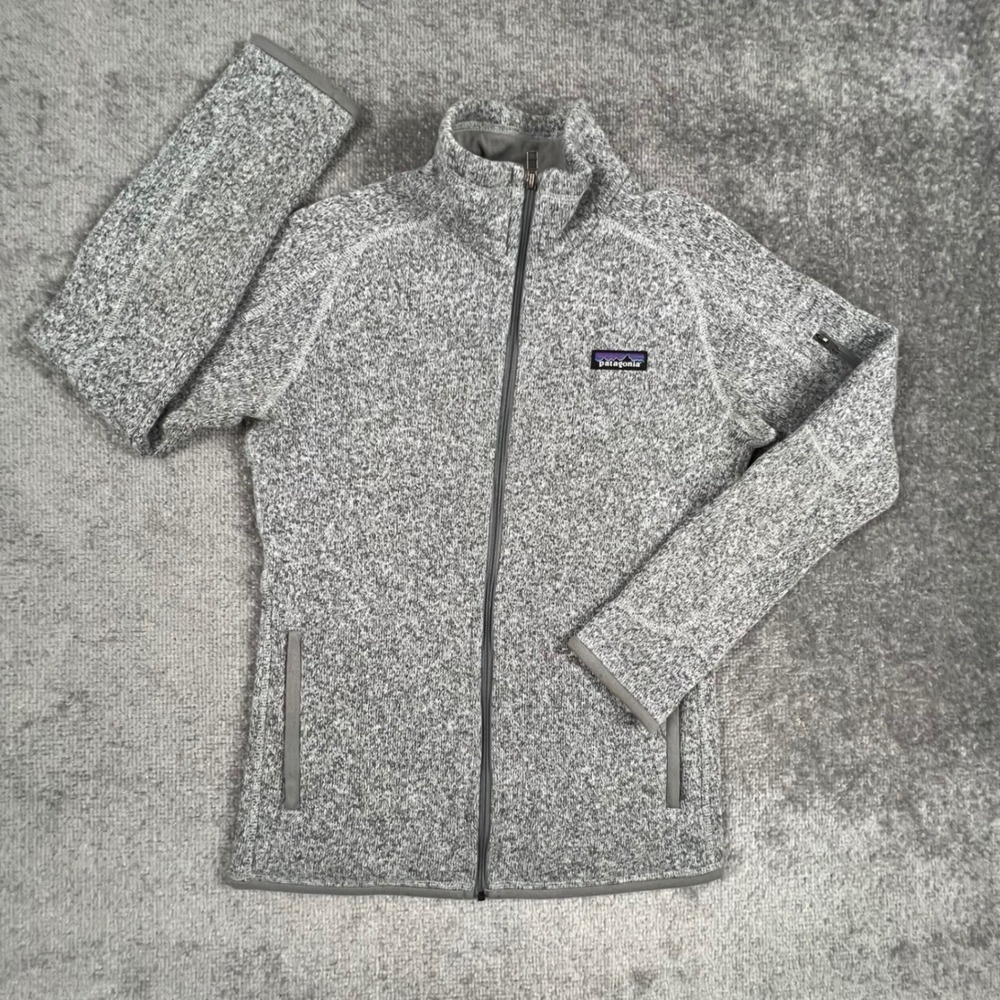 Patagonia Better Sweater Full Zip Jacket Birch White Gray 25542 Womens XS